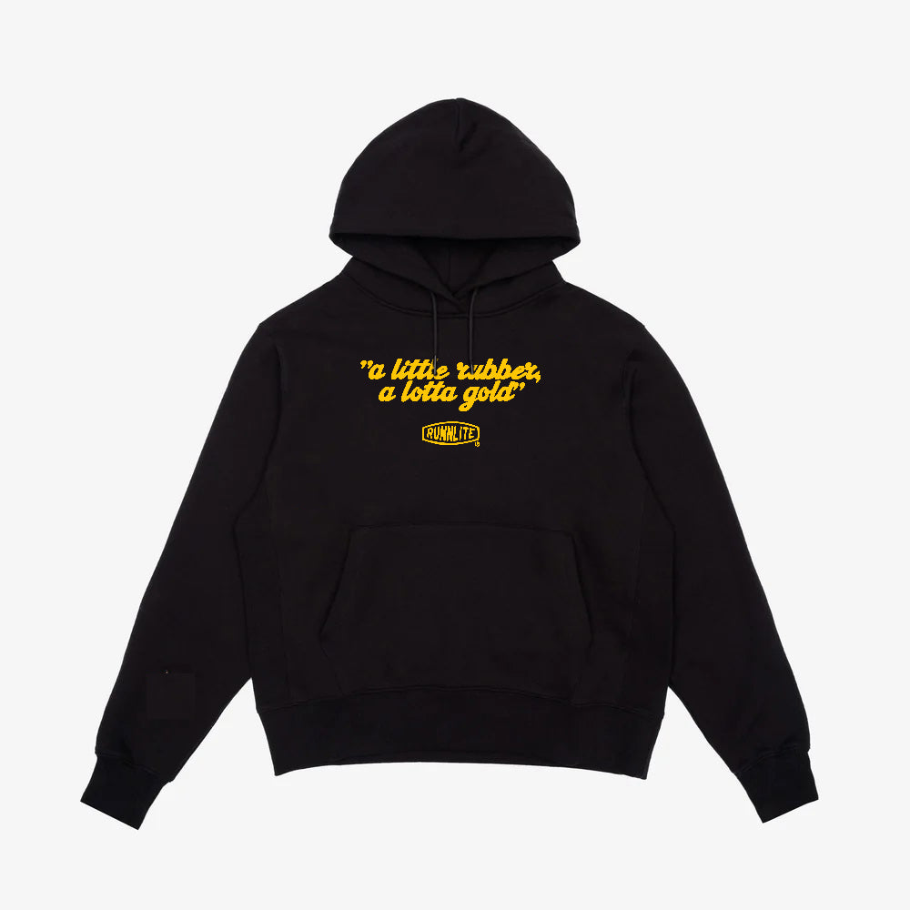 Golds To The Rubber Hoodie - Black