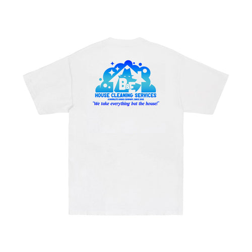 Cleaning Service Tee - White